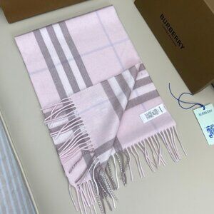 Burberry Women's Pink Plaid Scarf